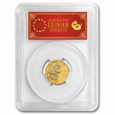 2025 Austrália 1/4 oz Gold Lunar Snake MS-70 PCGS (Red Label) - Imagem 1 de 4