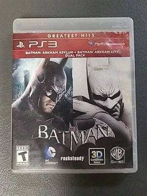 Batman: Arkham Asylum and Arkham City Dual Pack (Playstation 3, 2013) - Image 1 of 4