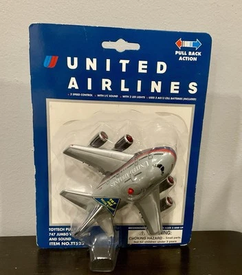 TOYTECH American Airlines Pull Back Toy Plane Airplane With Lights And Sound NEW - Image 1 of 4