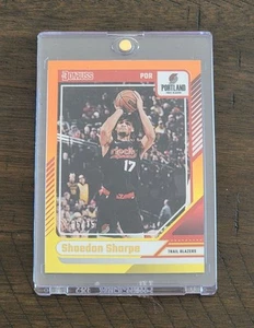 2024 Donruss Orange Foil #116 Shaedon Sharpe 05 /15 Trail Blazers  - Picture 1 of 3