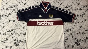 MANCHESTER CITY 1997 1998 VINTAGE RETRO FOOTBALL SHIRT TRIKOT AWAY SIZE L Kappa - Bild 1 von 8