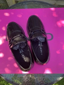 Next black Real Leather boy 10-12 Yo Shoes 👞size 36 Kid (3uk Kid) - Picture 1 of 4