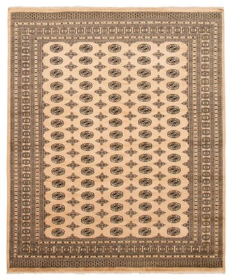 Alfombra tradicional anudada a mano con bordes alfombra de lana de 8'0" x 9'10" Foto 1 de 4