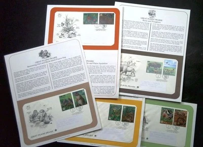 2001 Great Plains Prairie Sc 3506a-j FDC PCS pronghorn geese buffalo owls lizard - Image 1 of 4