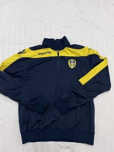 Giacca cappotto allenamento LUFC Leeds United The Peacocks Macron Track Top taglia XL - Foto 1 di 9