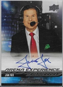 JIM FOX 2024-25 UPPER DECK CREDENTIALS ARENA EXPERIENCE AUTOGRAPHED - Picture 1 of 2
