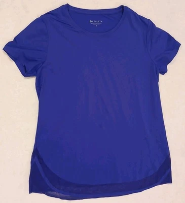 Camiseta deportiva de manga corta púrpura Athleta para mujer, talla pequeña, suave elástica Foto 1 de 4