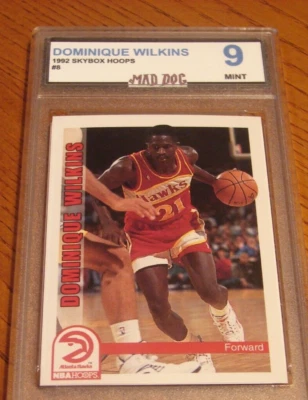 DOMINIQUE WILKINS***1992 SKYBOX HOOPS---MINT 9***HAWKS---Mad Dog - Image 1 of 2