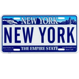 Placa de licencia de recuerdo del estado de Nueva York - en relieve 6x12 pulgadas - Imagen 1 de 3