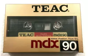 Cassette de audio vintage Teac MDX 90 cinta en blanco sellada hecha en Japón tipo IV - Imagen 1 de 2