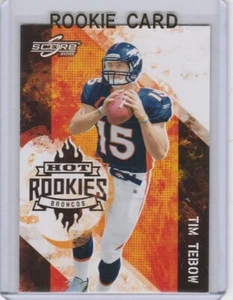 Tarjeta de novato Tim Tebow 2010 puntuación Hot Rookies Denver Broncos fútbol americano radiocontrol  - Imagen 1 de 2