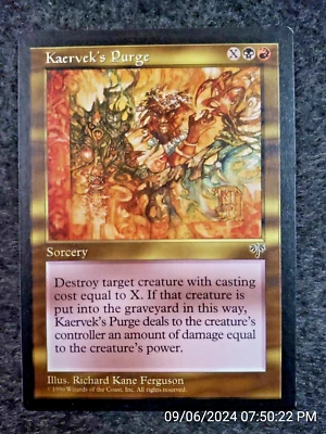MTG 1x Kaervek's Purge Mirage NM 1996 Magic the Gathering (DS3D1H7) - Image 1 of 4