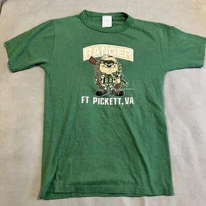 RARE - Vintage - 1991 - TAZ - ARMY - Ranger Graphic - Single Stitch T Shirt - L - Picture 1 of 6