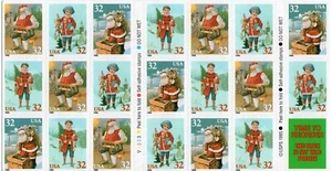 Scott #3011a (3008-11) Christmas Icons (Santa) Booklet of 20 Stamps MNH P#V3333 - Picture 1 of 2