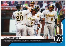 Oakland Athletics A's Back 2 Back 2020 Topps NOW 112 Mark Canha Blue 17/49