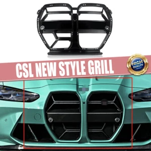 FOR BMW M3 G80 M4 G82 G83 2021-2024 CSL STYLE ABS GLOSS BLACK FRONT GRILL GRILLE - Foto 1 di 10