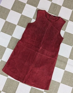 Zara Medium Rust Red Leather Sleeveless Mini Dress - Picture 1 of 11