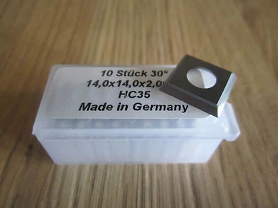 MARKENLOS HW HM Vorschneider Wendeplatten Wendemesser 14 x 14 x 2,0 mm Z. 4 Neu 10 Stück