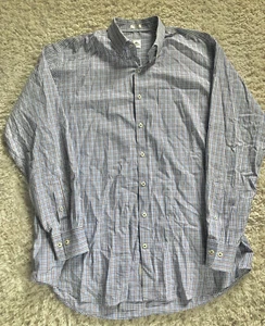 Camisa de manga larga Peter Millar a cuadros con botones para hombre talla XL algodón azul - 4 - Imagen 1 de 7