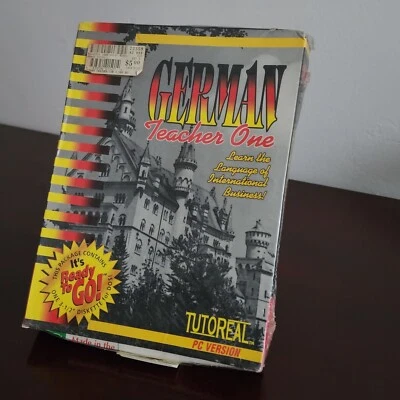 New Sealed Tutoreal German Teacher One 1 PC Version Learn Language Diskette DOS - Image 1 of 4