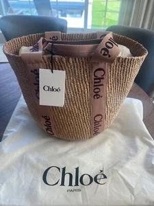 NWT Chloe Woody Large Basket Tan Rose $990 - Picture 1 of 10