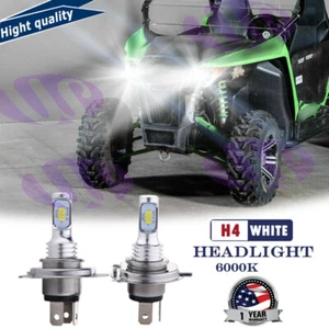 2X 6000k H4 100W White LED Headlight Bulbs For ARCTIC CAT WILDCAT TRAIL 700 - Picture 1 of 6