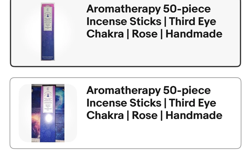 Palitos de incienso de aromaterapia de 50 piezas | Chakra del tercer ojo | Rosa | Hechos a mano Foto 1 de 1