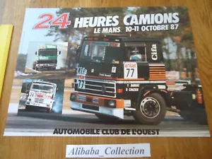 Poster Original 24 Heures Des Mans 1987 Poster COA The 24H Truck Trucks Cifa - Picture 1 of 3