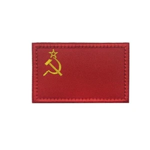 Russia Flag USSR Cccp Soviet Russia Flag Red Militray Hook Loop Patch Badge - Picture 1 of 4