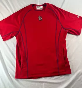 St. Louis Cardinals Majestic Jersey Coachs Shirt Size Medium Pockets MLB Men's - Picture 1 of 13
