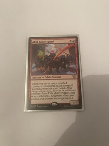 MTG Akki Battle Squad Commander: Kamigawa: Neon Dynasty 018/038 Regular Rare