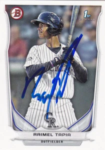 RAIMEL TAPIA COLORADO ROCKIES SIGNED 2014 BOWMAN PROSPECT BASEBALL CARD - Picture 1 of 1