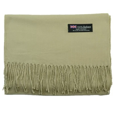 Men Women unisex 100% CASHMERE Warm wrap Scarf pure solid colored Wool SCOTLAND - Image 1 of 3