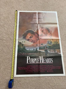 1984 PURPLE HEARTS 27" x 41" ORIGINAL MOVIE POSTER KEN WAHL CHERYL LADD - Picture 1 of 5
