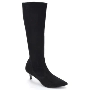 Womens Francois Pinet Elastic Shaft Knee Boots 36 / 6 Black Suede Heel Shoes - Picture 1 of 6