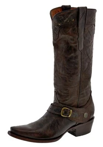 Dunkelbraune Damen-Westernstiefel Cowgirl solide Snip-Botas Mujer Vaquera Größe 6, 8 - Bild 1 von 5