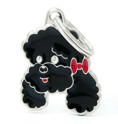 Poodle Dog ID Tag (20) - Engraved FREE -  Personalised Identity - Keyring - Image 1 of 3
