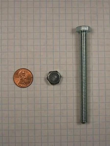 HEX TAP BOLT #(5/16"-18) x 3-1/2" STEEL, FULLY THREADED, ZINC-PLATED - Bild 1 von 1