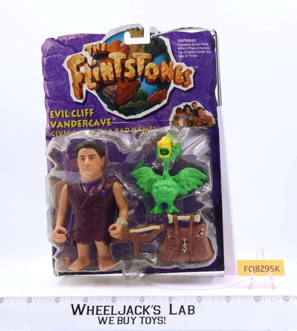 Evil Cliff Vandercave The Flintstones 1993 Mattel Action Figure NEW MOSC SEALED Cover