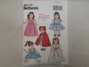 Butterick Pattern - 18" Doll Clothes (Retro '46) Uncut #B6149 OSZ - Picture 1 of 5