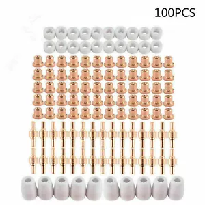 100x Plasmaschneider Düsen Elektroden Zubehör Set Für LG-40 PT-31 CUT40 CUT50 - Bild 1 von 12