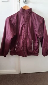 SNOWGOOSE MAROON LONG SLEEVE PUFFER JACKET FLEECE LINED SIZE 9/10 SCHOOL UNIFORM - Picture 1 of 4