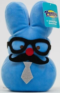 Just Born Peeps 9" Attitude Magic Blue Beans Stuffed Plush Peeps NWT - Picture 1 of 1