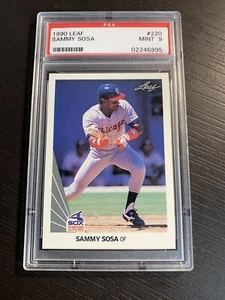 1990 Leaf Sammy Sosa #220 BGS 9 Old Label - Picture 1 of 1