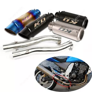 For Kawasaki Z1000 2003-2006 Exhaust Pipe Motorcycle 51mm Mufflers Slip On L R - Picture 1 of 12