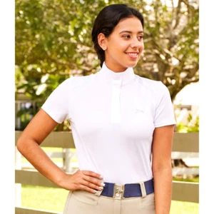 AV102 RJ Classics Para Mujer Ava Mangas Cortas Blanca Show Camisa NUEVA - Imagen 1 de 8