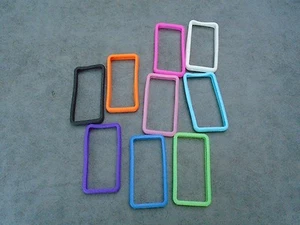 9 Nine Silikon iPhone 4 Bumper Case Surround Pink Lila Blau Grün Orange Neu - Bild 1 von 2