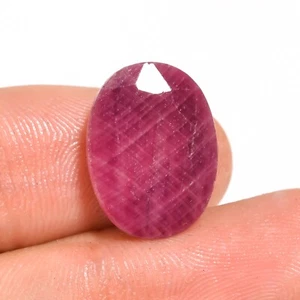 (11X17X4 MM) 9-11.00 Carat. NATURAL RED RUBY PRECIOUS CUT OVAL CABOCHON GEMSTONE - Picture 1 of 7