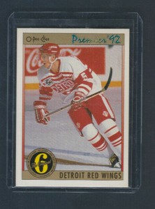 1991-92 OPC Premier Detroit Red Wings  # 163 Nicklas Lidstrom The Original 6