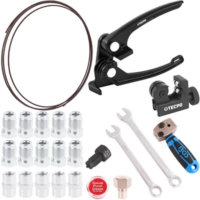 BGS + TECPO + QUICK BRAKE BGS REBORDEADOR + CABLE DE FRENO 5m 4,75mm + ALICATES DE DOBLADO DE TUBOS TECPO + CORTADOR